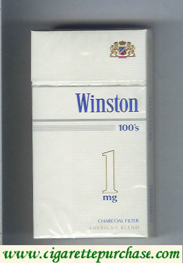 Winston Charcoal Filter 1 mg 100s cigarettes hard box